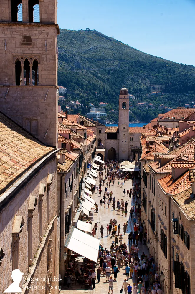 croacia dubrovnik entrada puerta pile stradum desde murallas